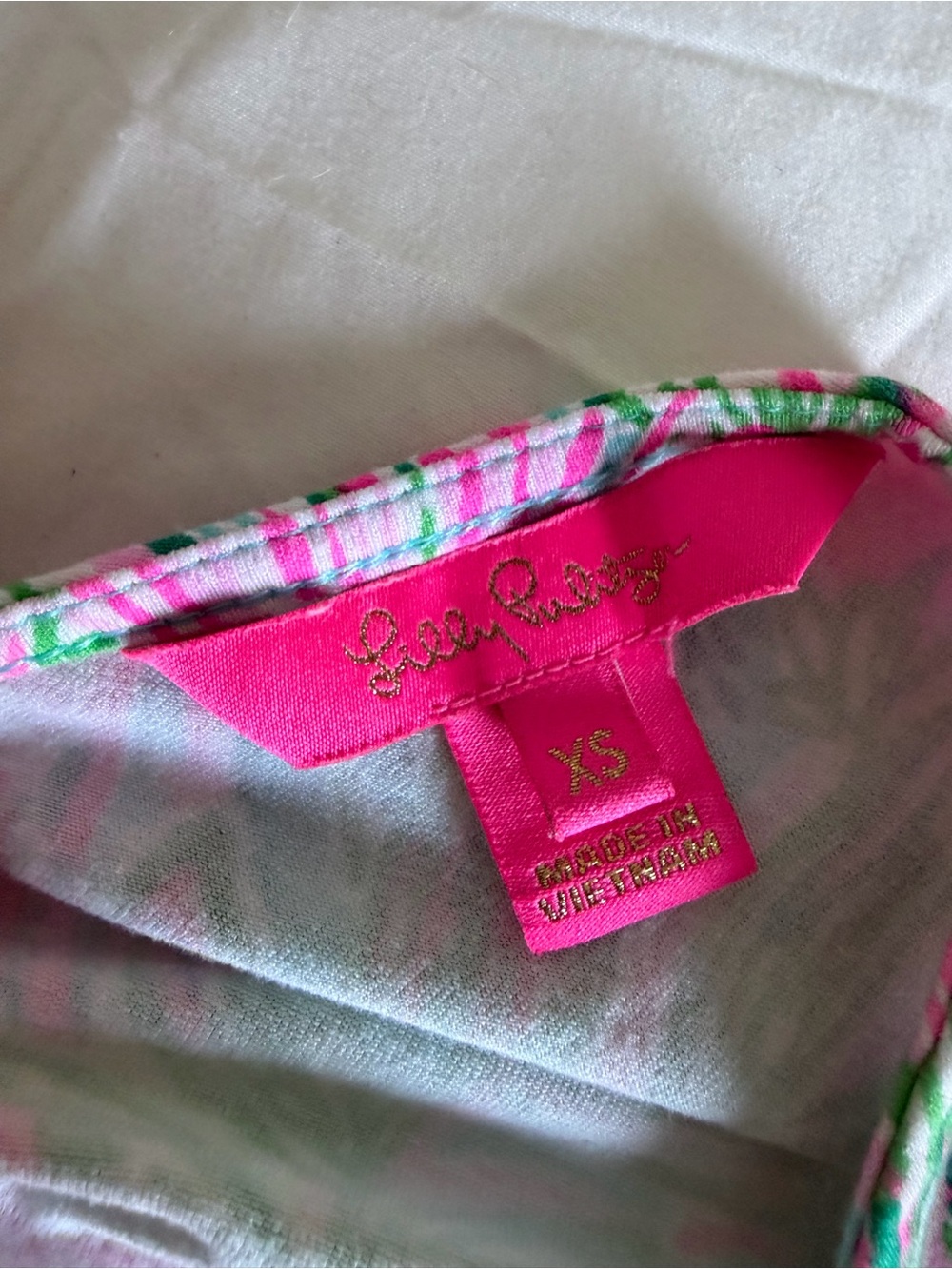 Lilly Pulitzer Pink & Green Floral Wrap Romper - Picture 3 of 3
